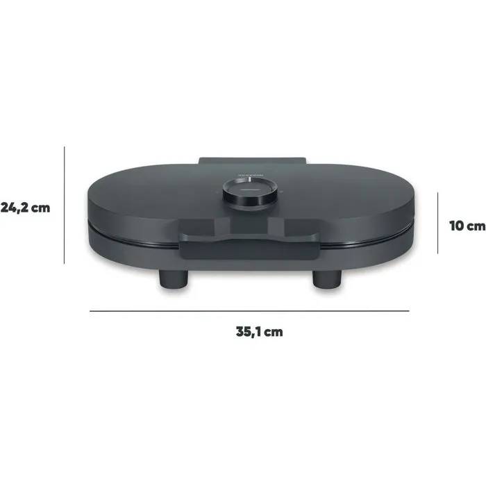 Severin WA2118 Gofrera Doble 1200W para Corazones con Revestimiento Cerámico Antiadherente, Negra