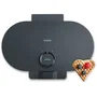 Severin WA2118 Gofrera Doble 1200W para Corazones con Revestimiento Cerámico Antiadherente, Negra