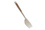 DKD Home Decor Set de Cubiertos 2 Piezas Inox Acacia Natural