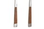 DKD Home Decor Set de Cubiertos 2 Piezas Inox Acacia Natural