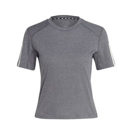 Camiseta de Manga Corta Mujer Adidas 3 stripes Essentials Gris claro