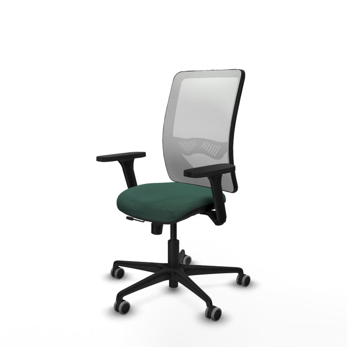 PIQUERAS Y CRESPO Silla de oficina Zulema con mecanismo Sincro/Traslack Verde botella y Blanco PIQUERAS Y CRESPO Silla de oficina Zulema con mecanismo Sincro/Traslack Verde botella y Blanco