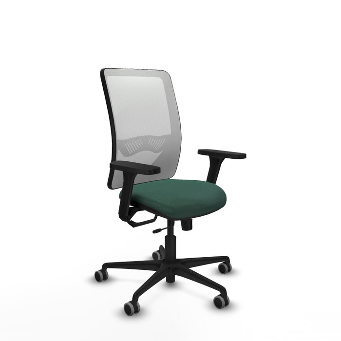 PIQUERAS Y CRESPO Silla de oficina Zulema con mecanismo Sincro/Traslack Verde botella y Blanco PIQUERAS Y CRESPO Silla de oficina Zulema con mecanismo Sincro/Traslack Verde botella y Blanco