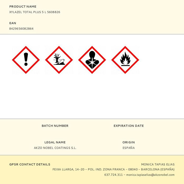Xylazel 5608826 Tratamiento Total Plus Imprimación Insecticida Fondo Madera Interior/Exterior Incoloro 5 L Xylazel 5608826 Tratamiento Total Plus Imprimación Insecticida Fondo Madera Interior/Exterior Incoloro 5 L