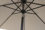DKD Home Decor Parasol de Jardín y Terraza Arena Negro 265x250x265 cm Reclinable con Protección UV 50+ para Exteriores y Espacios Abiertos
