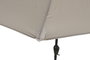 DKD Home Decor Parasol de Jardín y Terraza Arena Negro 265x250x265 cm Reclinable con Protección UV 50+ para Exteriores y Espacios Abiertos