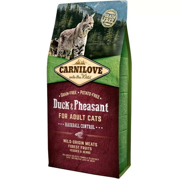 Carnilove Feline Pollo Pato Faisán Hairball Control 6 kg Carnilove Feline Pollo Pato Faisán Hairball Control 6 kg
