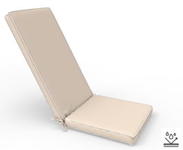 DKD Home Decor Cojín para Silla Poliéster Beige Exterior
