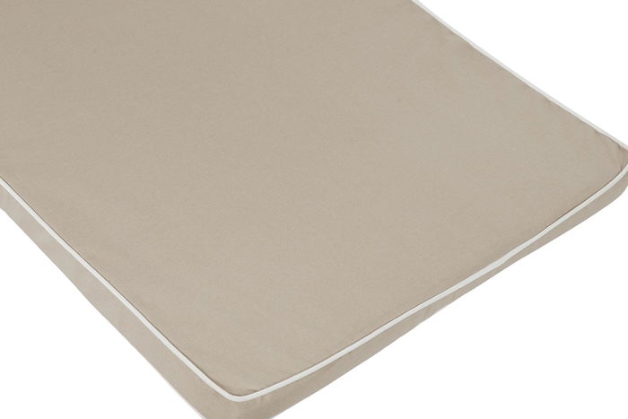 DKD Home Decor Cojín Tumbona Terraza Y Jardín Beige Blanco 42 x 5 x 115 cm Repelente al Agua