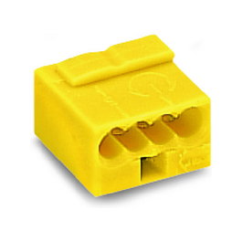 WAGO Wago Serie 243-504 4-Leiter-Micro-Klemme, 100 unidades, amarillo