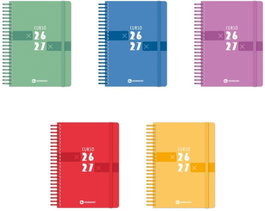 AGENDAS GRAFOPLAS Pack 5 Agendas Escolares Extradura 26/27 A5 Surtidas
