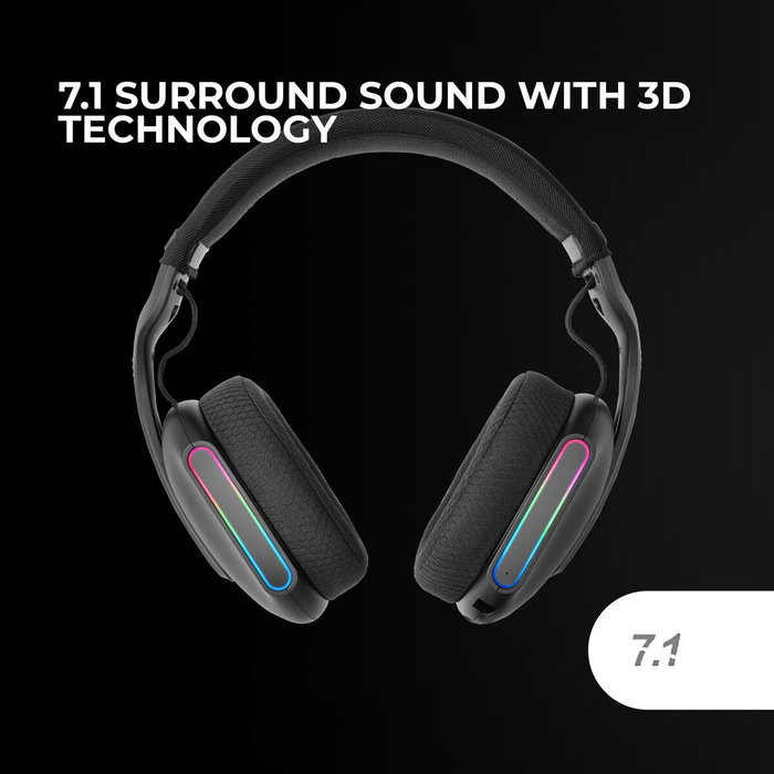 Mars Gaming MHW-PRO Auriculares Gaming Inalámbricos ARGB Negro