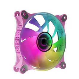 Mars Gaming MF-3D Ventilador ARGB para PC 12cm Rosa - Espejo Infinito 3D, 1200 RPM, 12 dB, Compatible con Aura Sync, RGB Fusion, Controladores ARGB