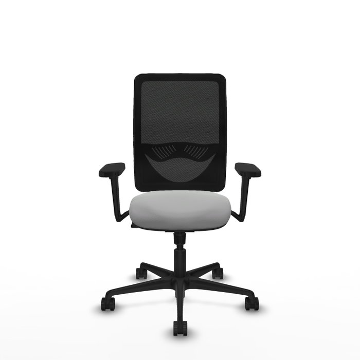 PIQUERAS Y CRESPO Silla de oficina Zulema con mecanismo Sincro, Gris claro y Negro