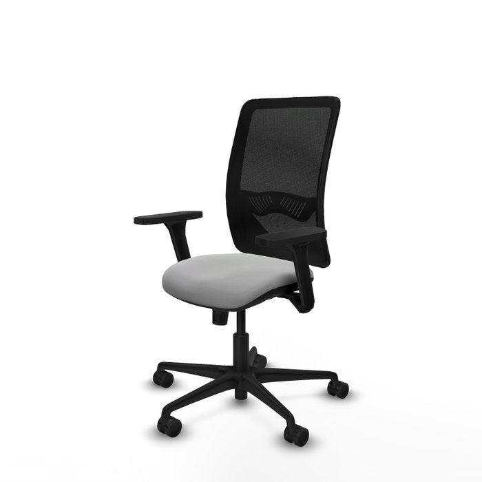 PIQUERAS Y CRESPO Silla de oficina Zulema con mecanismo Sincro, Gris claro y Negro
