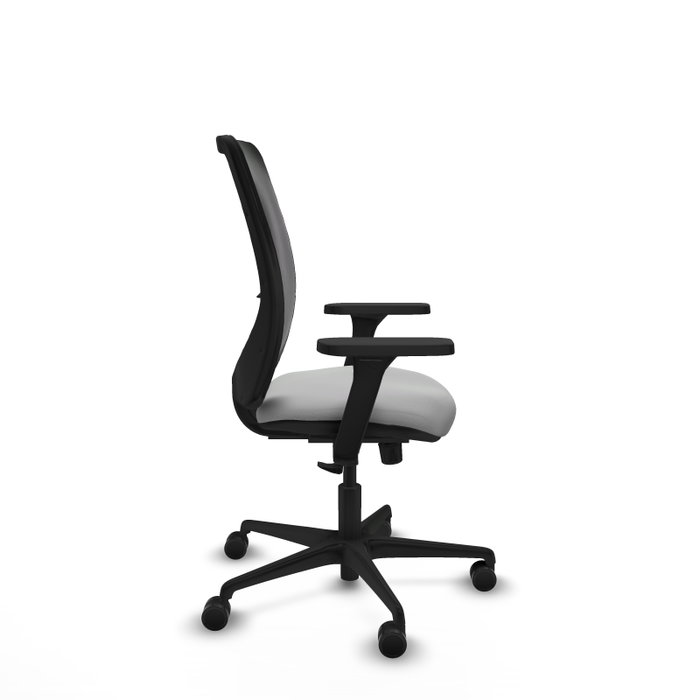 PIQUERAS Y CRESPO Silla de oficina Zulema con mecanismo Sincro, Gris claro y Negro