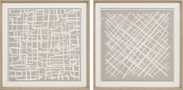 DKD Home Decor Cuadro Cristal PS Abstracto Surtido de 2 Unidades