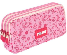 MILAN DISEÑO Estuche portatodo 3 cremalleras serie especial Flowicorn