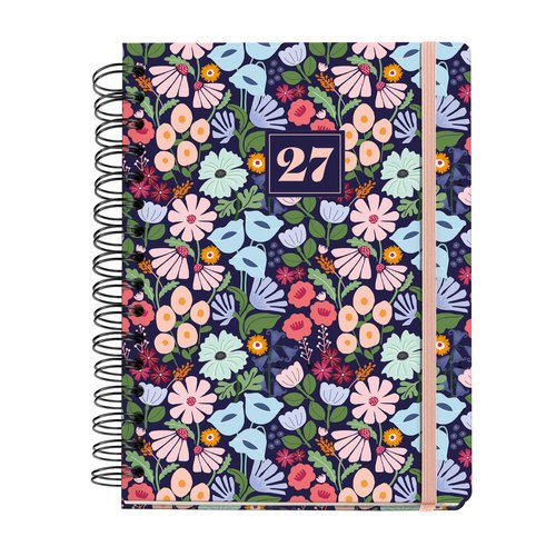 Agenda Anual (2026-27) Miquelrius 18 Meses Wire-O Tapa Extra Plus 4º 156X213 S/V Apais. Black Bloom Agenda Anual (2026-27) Miquelrius 18 Meses Wire-O Tapa Extra Plus 4º 156X213 S/V Apais. Black Bloom