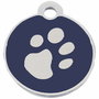 Placa identificativa para collar Imarc Circle Azul Plateado