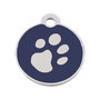 Placa identificativa para collar Imarc Circle Azul Plateado