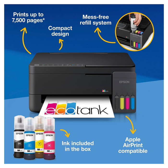 Epson EcoTank ET-2910 Multifuncion Inyección de Tinta Color Wi-Fi