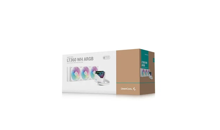 DeepCool LT360 Refrigeración Líquida para CPU Todo en Uno (AIO), Kit de 360mm con 3 Ventiladores ARGB Blanco, Compatible con Intel LGA1700/1200 y AMD AM4/AM5