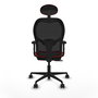 PIQUERAS Y CRESPO Silla de oficina Jorquera con mecanismo Sincro/Traslack, Rojo/Negro