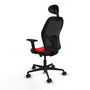PIQUERAS Y CRESPO Silla de oficina Jorquera con mecanismo Sincro/Traslack, Rojo/Negro