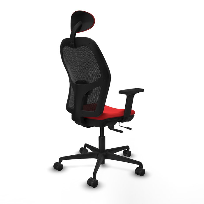 PIQUERAS Y CRESPO Silla de oficina Jorquera con mecanismo Sincro/Traslack, Rojo/Negro PIQUERAS Y CRESPO Silla de oficina Jorquera con mecanismo Sincro/Traslack, Rojo/Negro