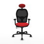 PIQUERAS Y CRESPO Silla de oficina Jorquera con mecanismo Sincro/Traslack, Rojo/Negro