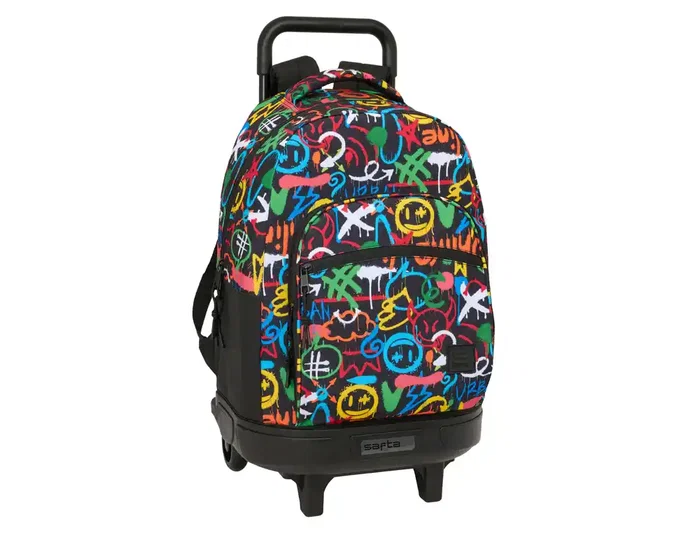 Safta Mochila Escolar Grande con Carro Extraíble Graffiti 450x330x220 mm Safta Mochila Escolar Grande con Carro Extraíble Graffiti 450x330x220 mm