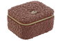 DKD Home Decor Joyero Libelula Glam Boucle Poliester Burdeos Dorado 9 x 6.5 x 11 cm (4 Unidades)