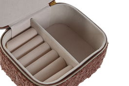 DKD Home Decor Joyero Libelula Glam Boucle Poliester Burdeos Dorado 9 x 6.5 x 11 cm (4 Unidades)