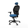 PIQUERAS Y CRESPO Silla de oficina Jorquera con Mecanismo Sincro, Azul claro y Negro