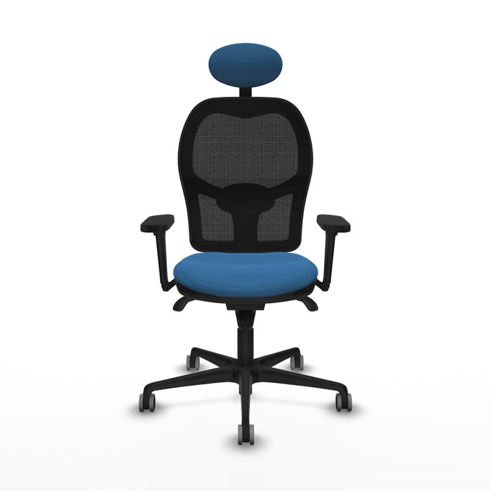 PIQUERAS Y CRESPO Silla de oficina Jorquera con Mecanismo Sincro, Azul claro y Negro