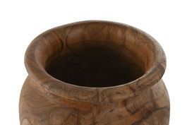 DKD Home Decor Jarron Wood 23 Natural Marron Oscuro 24 x 39.5 x 24 cm