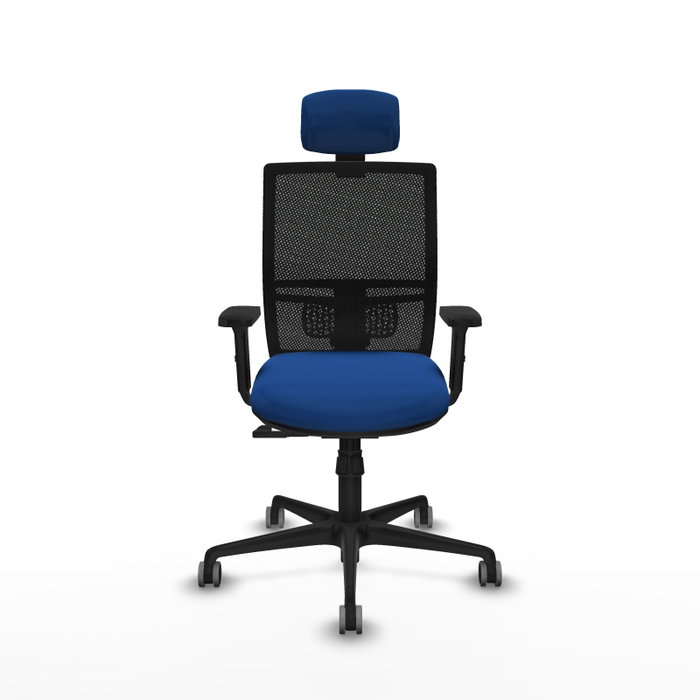PIQUERAS Y CRESPO Silla de oficina Yunquera Azul y Negro con mecanismo Sincro PIQUERAS Y CRESPO Silla de oficina Yunquera Azul y Negro con mecanismo Sincro