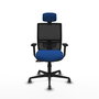 PIQUERAS Y CRESPO Silla de oficina Yunquera Azul y Negro con mecanismo Sincro