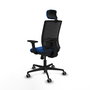 PIQUERAS Y CRESPO Silla de oficina Yunquera Azul y Negro con mecanismo Sincro