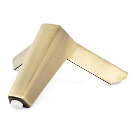 Q&Q Pata Metálica Vector H120 Latón Cepillado para Sofá y Muebles 120 mm