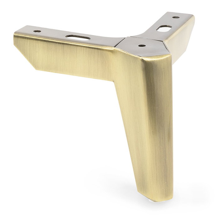 Q&Q Pata Metálica Vector H120 Latón Cepillado para Sofá y Muebles 120 mm