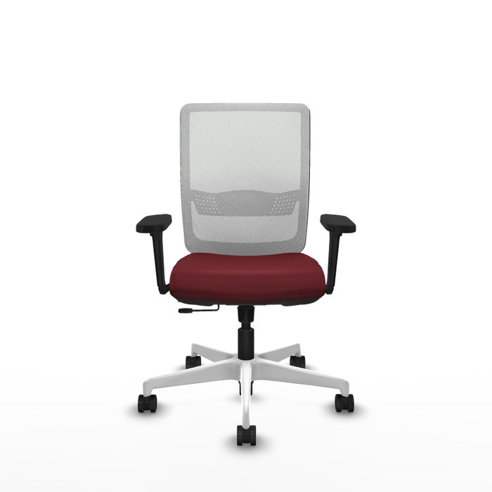 PIQUERAS Y CRESPO Silla de oficina Haches Granate y Blanco