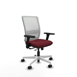 PIQUERAS Y CRESPO Silla de oficina Haches Granate y Blanco