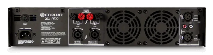 Crown XLI 1500 Amplificador de Potencia para Músicos, DJs, Lugares de Culto, Discotecas y Bares