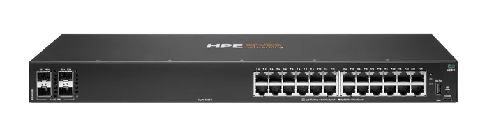HP Enterprise HPE Aruba Networking CX 6000 24p Gigabit 4p SFP Switch Negro