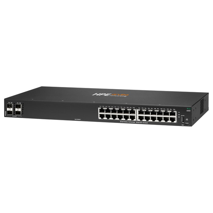 HPE Aruba CX 6000 Switch de 24 Puertos Gigabit Ethernet Gestionado L3, 4 SFP, 1U, Rack, Modelo EU