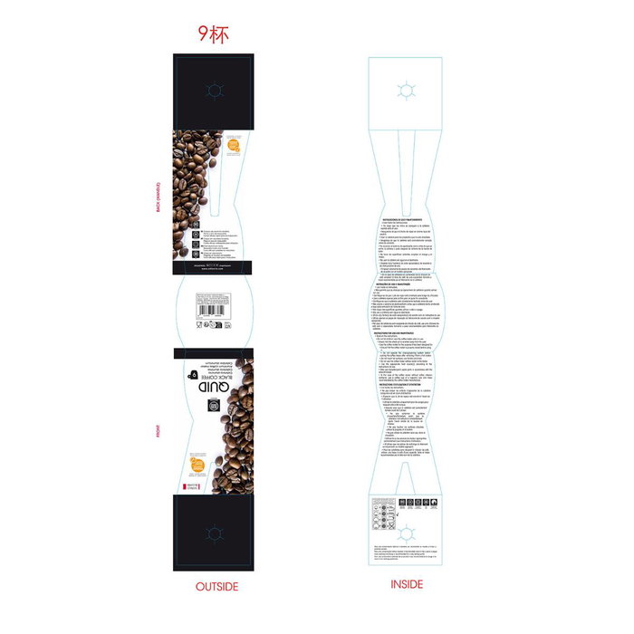 Cafetera Aluminio Black Coffee Quid 9 Tazas (6 Unidades)