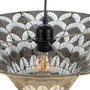 Ixia Lámpara de Techo Oro-Plata Metal 47,50 x 47,50 x 20,50 cm