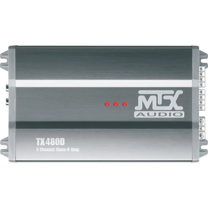 Mtx Audio TX480D Amplificador 4 canales Clase-D 4x80W RMS 12V aluminio